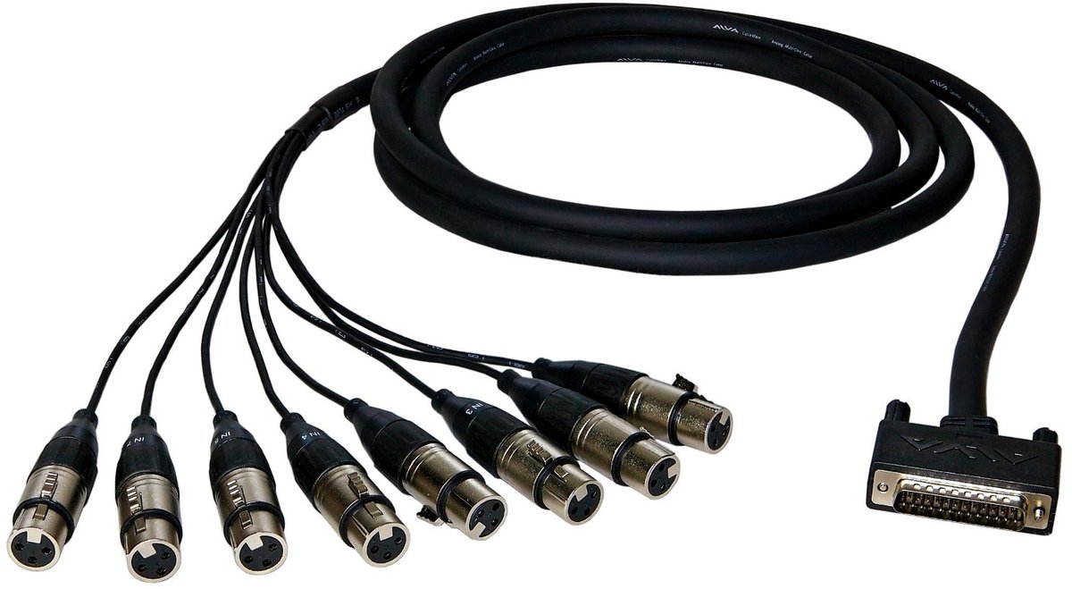 Alva AI25-8X3 Premium Analog Cable: 8x XLR-female -> D-sub25 3m