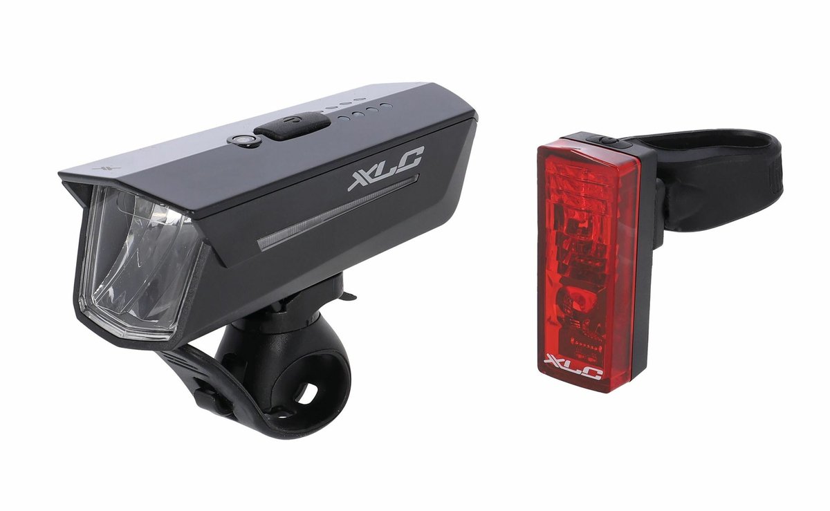 XLC Proxima Plus CL-S24+ Fietsverlichtingset - LED - USB oplaadbaar