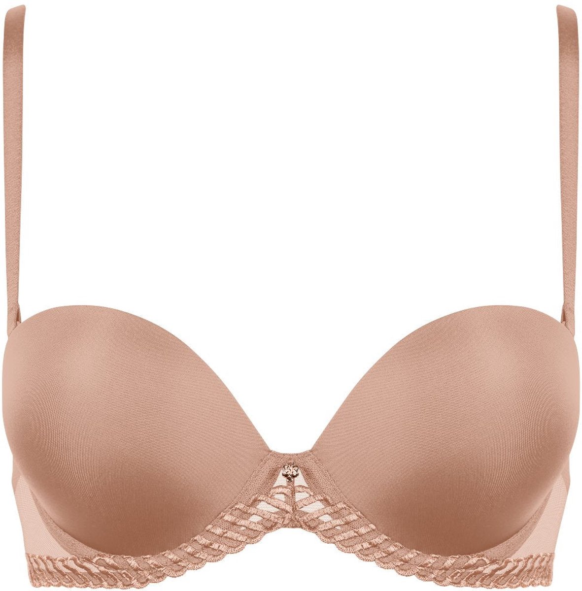 Aubade Sheer Emotion Strapless Bh 4MP06 Sand - maat EU 75F / FR 90F
