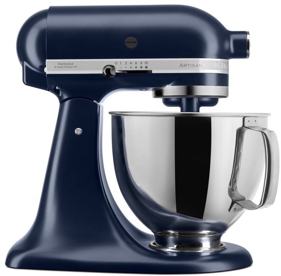 KitchenAid Keukenmachine - Artisan - Keukenrobot met 3 accessoires en kom van 4,8 L uit roestvrij staal - 300 W - Inktblauw van KitchenAid — afbeelding 2