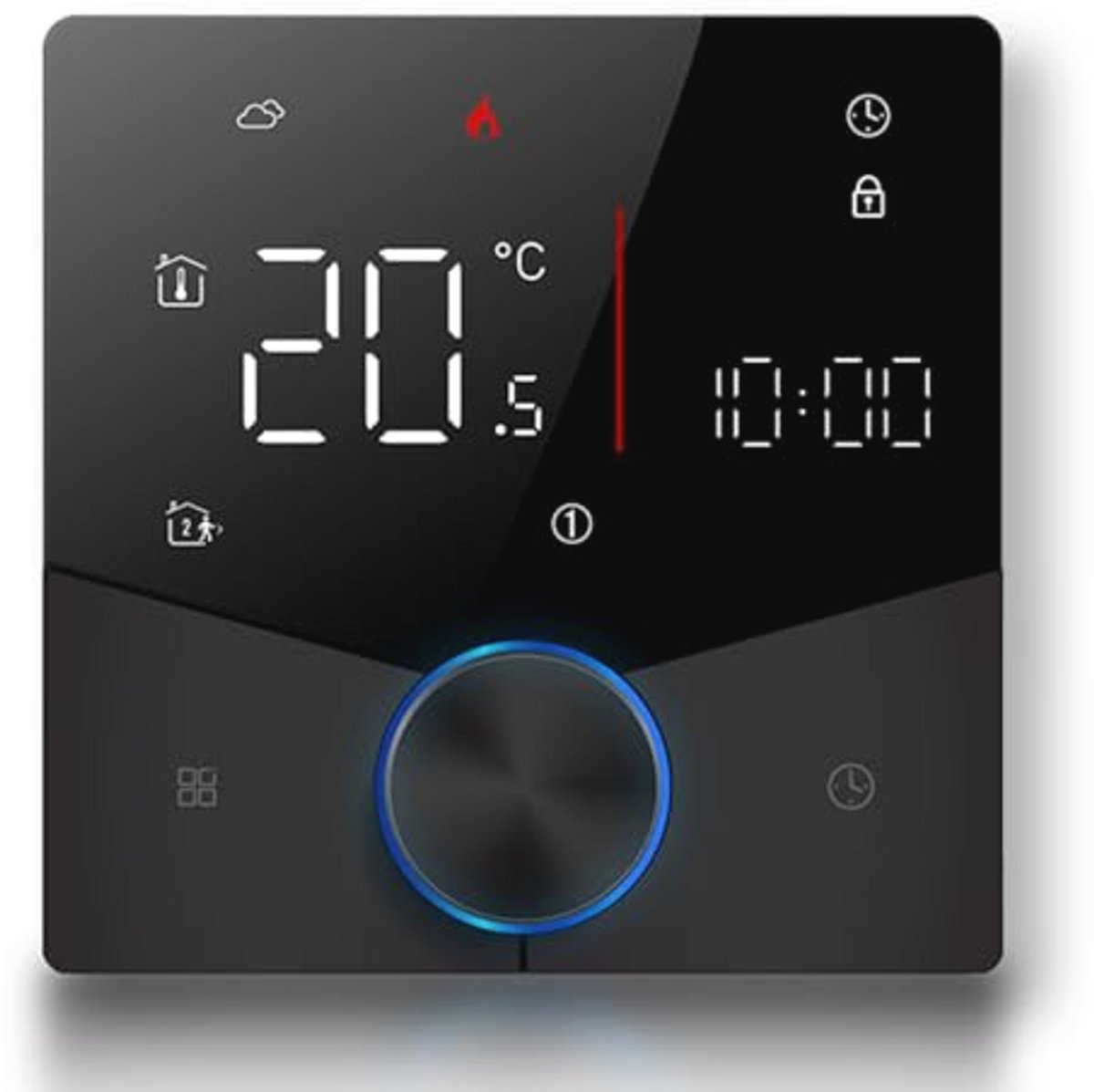 Wi-Fi Thermostaat met Touchscreen - Programmeerbare Draadloze Thermostaat voor Verwarming