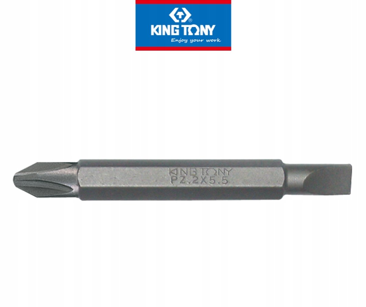 King Tony dubbelzijdig bit 7,0 mm plat / PH3 kruis