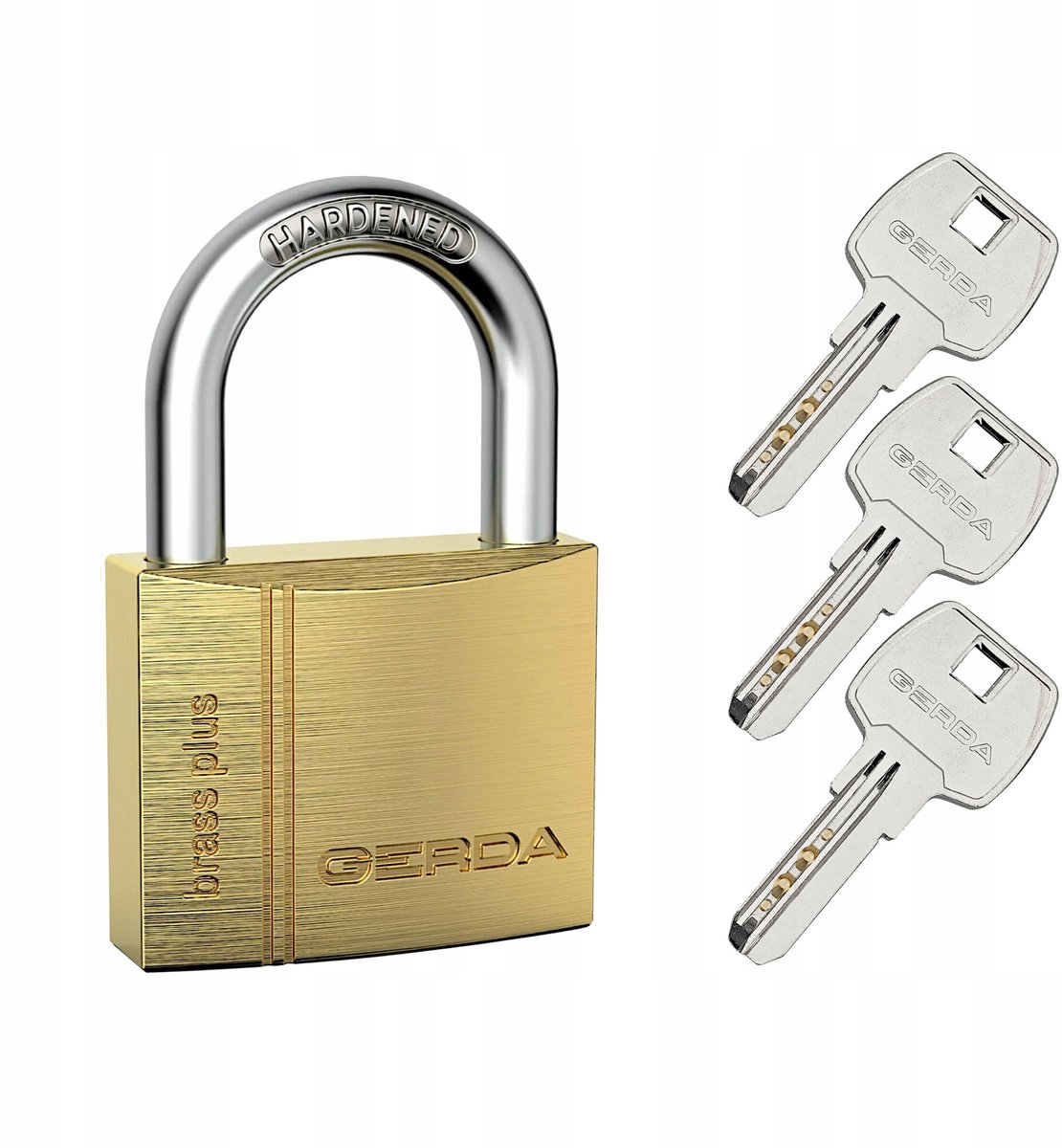 Gerda Brass Plus KMKN S40 Hangslot - Massief Messing