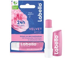 Labello Velvet Rose, Lippenbalsem, Roze, Vrouwen, Universele huid, Karitéboter, Hydraterend, Voedend, Glans, Verzachtend