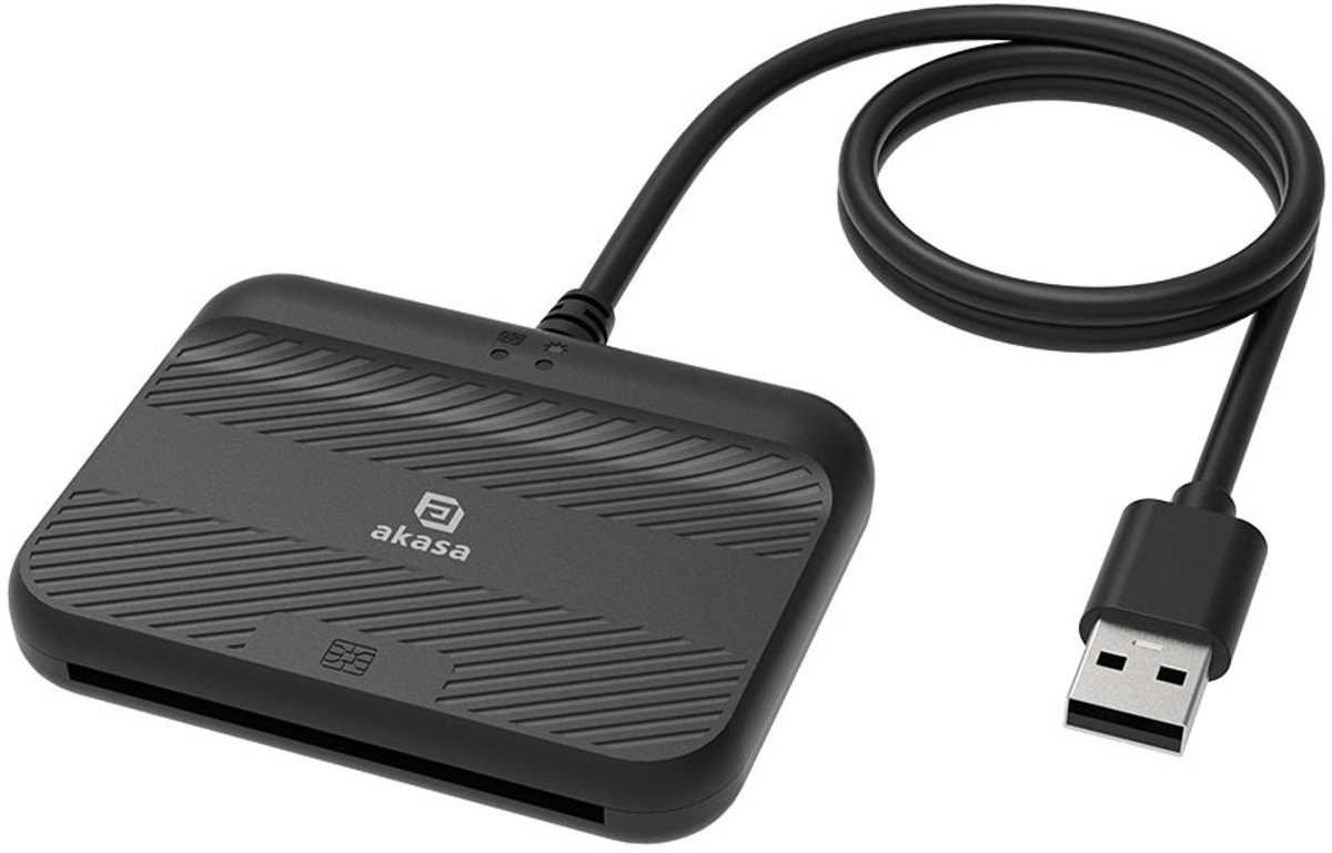 Akasa AK-CR-14BK smart card reader Binnen USB USB 2.0 Zwart