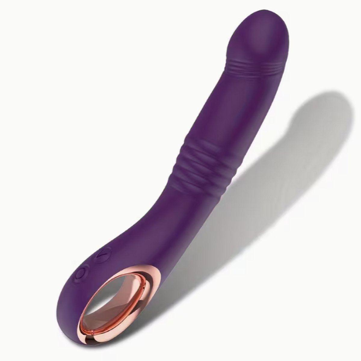 Stotende vibrator 10 standen stoot en vibratiestanden oplaadbaar usb paars