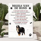 Spreuken - Amerikan Akita - Regels Van De Hond - Spreuken Bordjes - Spreukenbord - Tekstborden - Cadeau - Hondenras