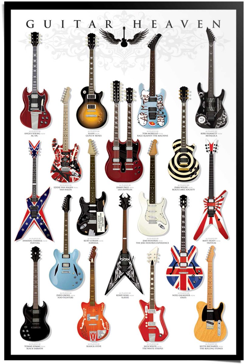 Poster Guitar Heaven - 91,5 x 61 - Papier - REINDERS