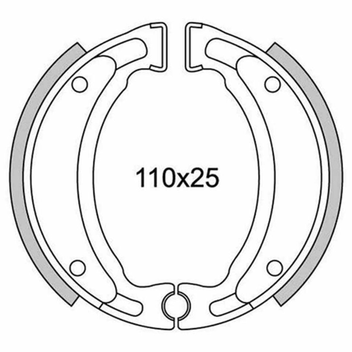 Mâchoire de frein Teknix pour Quad Barossa 250 Quaterback 2003 à 2004 Ø109X25mm / AVG / AVD Neuf