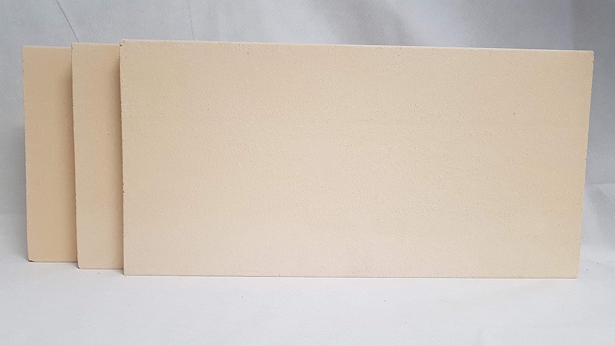 Refractaire platen 50 x 20 x 3 cm - Set van 3
