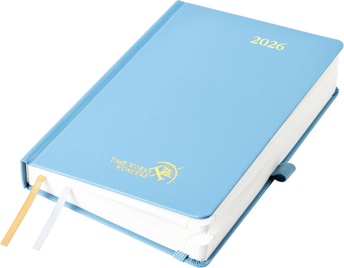 Dagplanner A5 Hardcover 2026 Dagindeling Per Pagina Tijdblokken Vakken