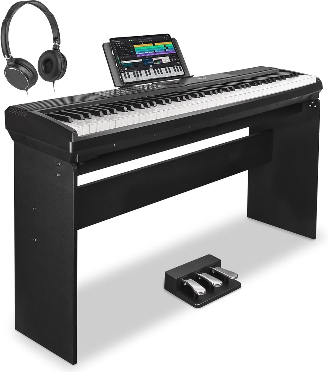Gewogen Toetsenbordpiano met USB-MIDI en Draadloze Verbinding - 88 Toetsen