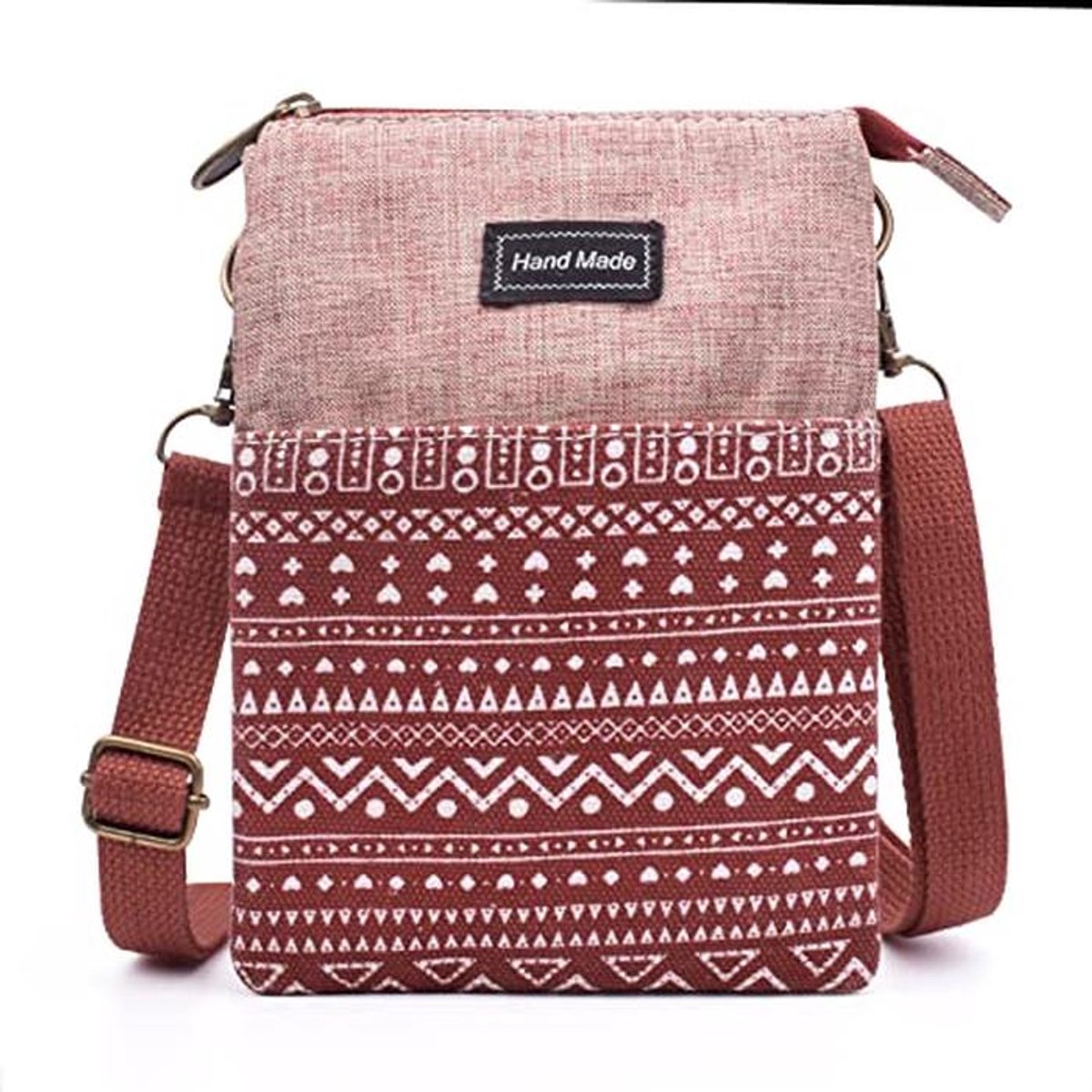 Leuke Crossbody Telefoon Tas voor Dames – Lichtgewicht Canvas Handtas en Portemonnee