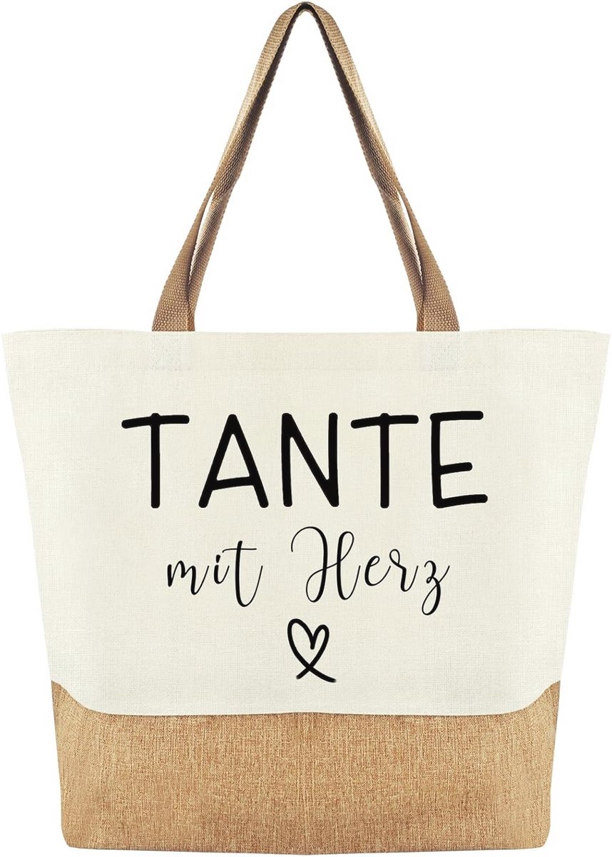 Jute Tas Dames - Duurzame Shopper, Cadeau voor Vrouwen