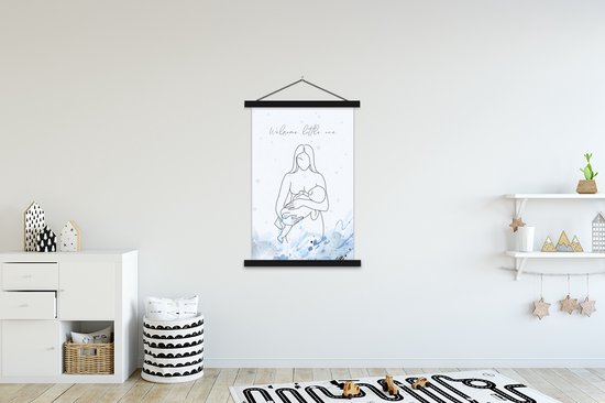 Affiche scolaire - Maman - Bébé - Allaitement - Posters - 120x180 cm - Lattes noires