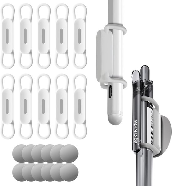 XREE Magnetische pennenhouders, 3 stuks, magnetische markeerhouder, magneethouder voor koelkast, magneetbord, thuis, kantoor, school (wit
