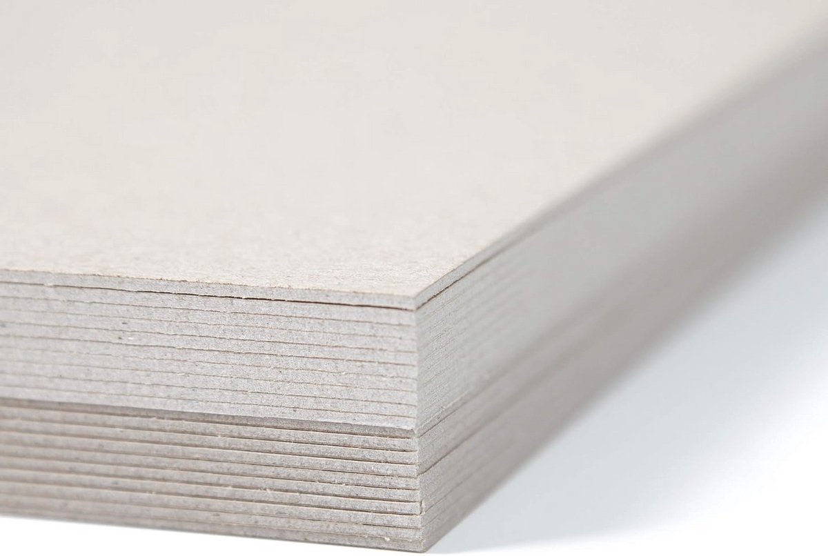 Grijze Kraft Board 1500micron 945gsm A2 Formaat - 10 Vellen per Pak