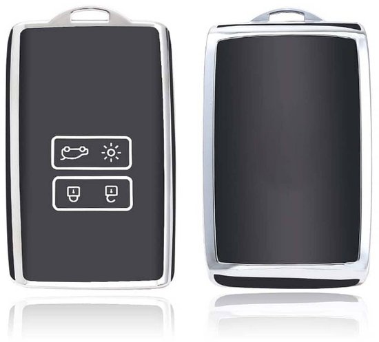 Autosleutel Hoesje geschikt voor Dacia - Sleutelcover - TPU Cover Sleutelhoes - Accessoires - zwart