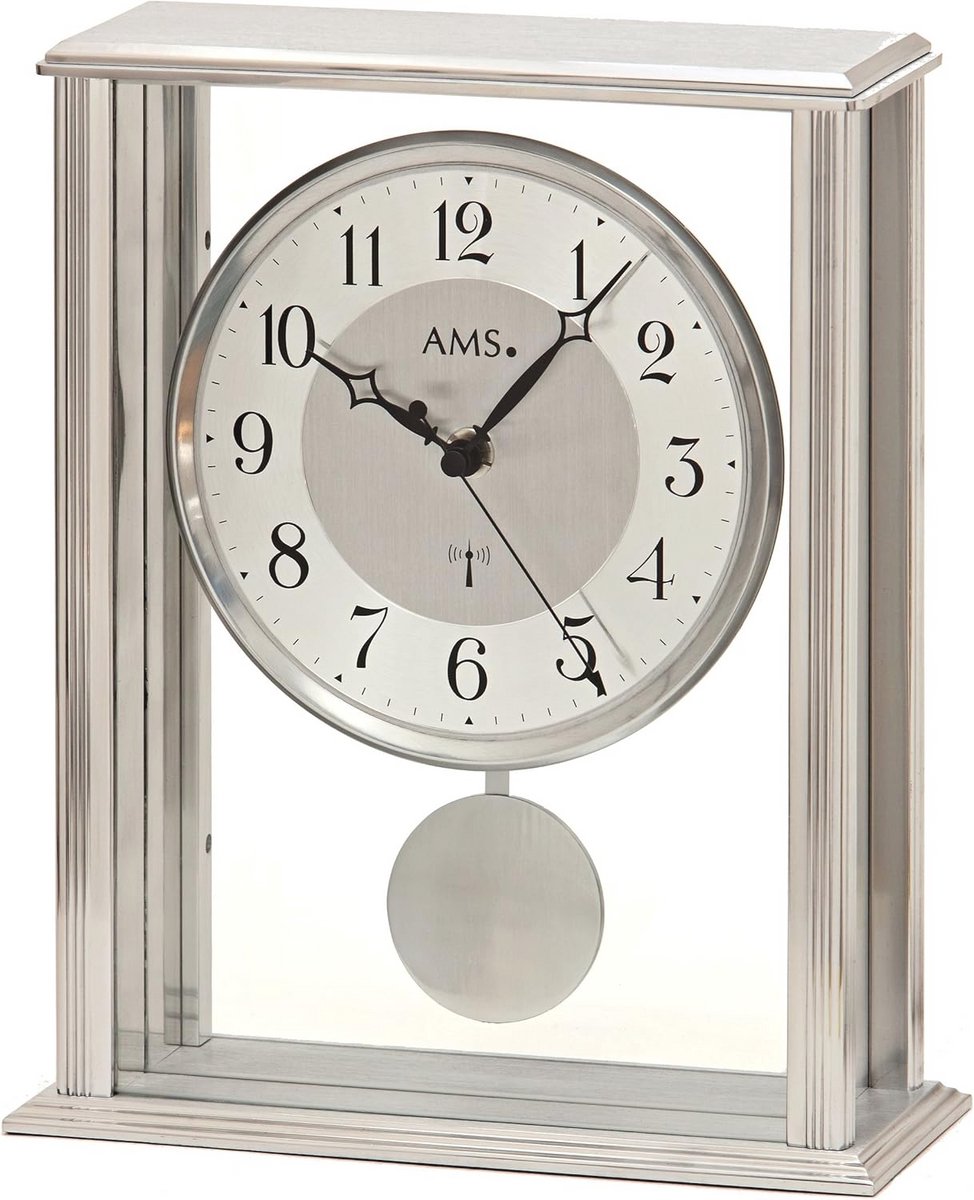 Moderne tafelklok met radio en kwarts slingerwerk - 25 cm