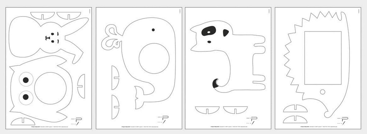 Figuurzaagsjabloon Dieren voor Creatief Knutselen