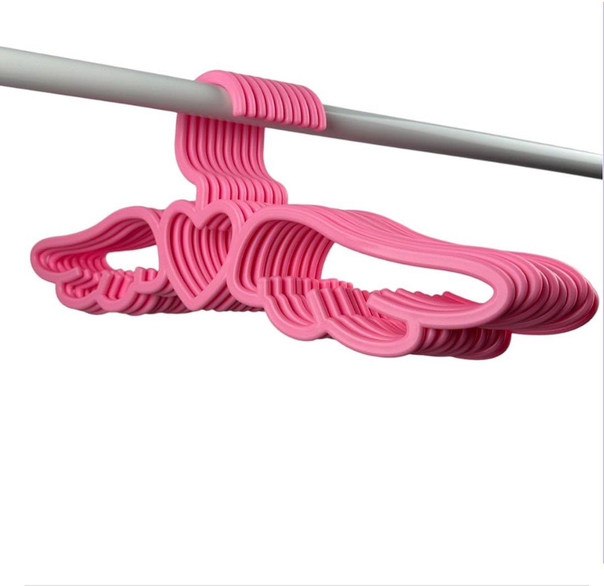 Engel Vleugelvorm Traceless Antislip Kledinghangers - Roze, Pack van 5