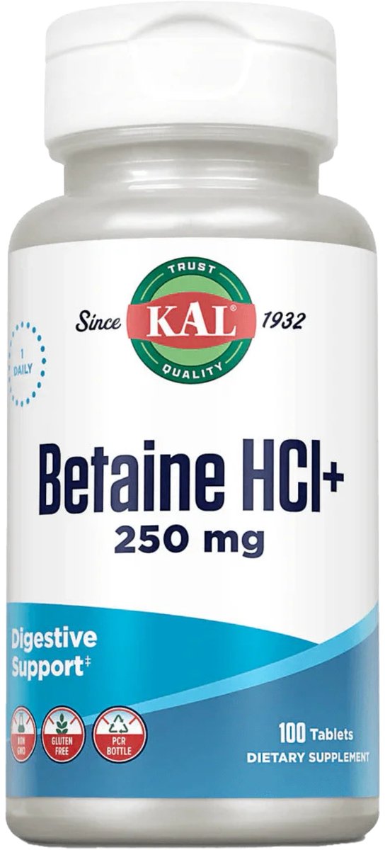 Betaïne HCl Plus 250 mg | getest in het laboratorium