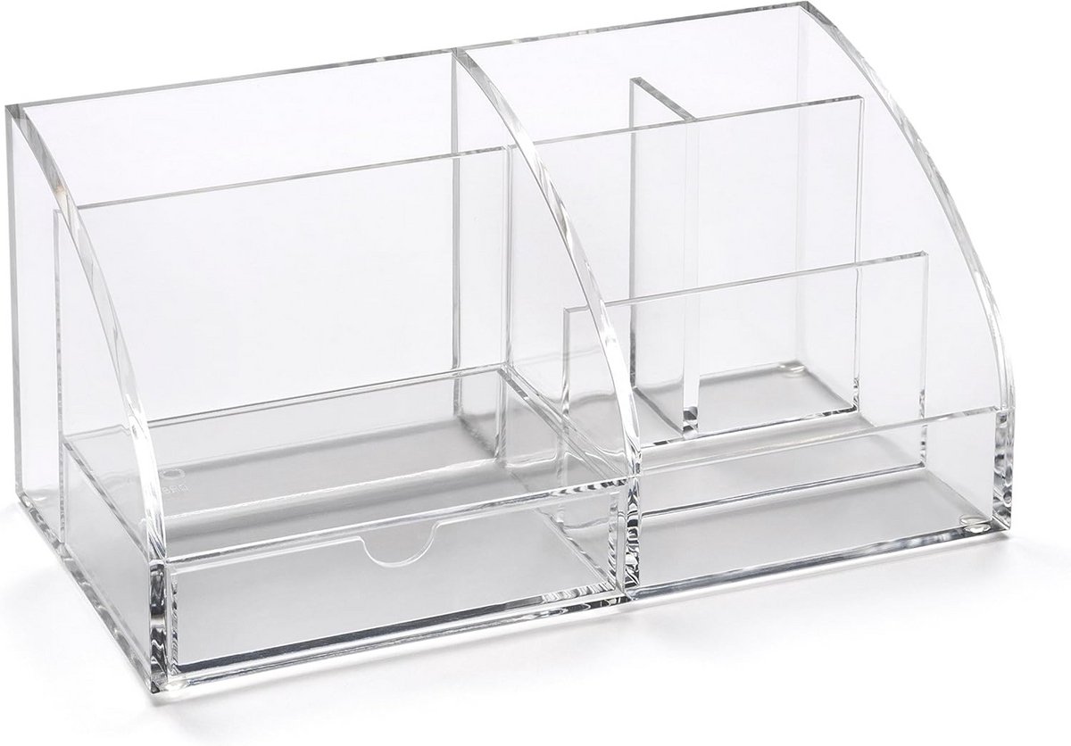 Doorzichtige bureau-organizer van acryl 130 mm x 250 mm x 120 mm