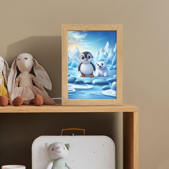 Lichtbak met kabel 15 x 20 cm Baby koe van Merkloos — afbeelding 3