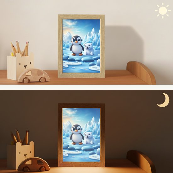 Lichtbak met kabel 15 x 20 cm Baby koe van Merkloos — afbeelding 4