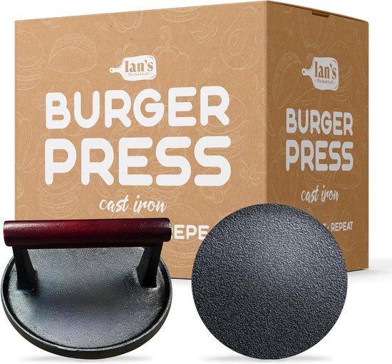 Burger Press Kit Gereedschapspakket Cirkelpers Bakplaat Roestvrijstalen Burger Smasher Pers Grillpersen Strijkijzers
