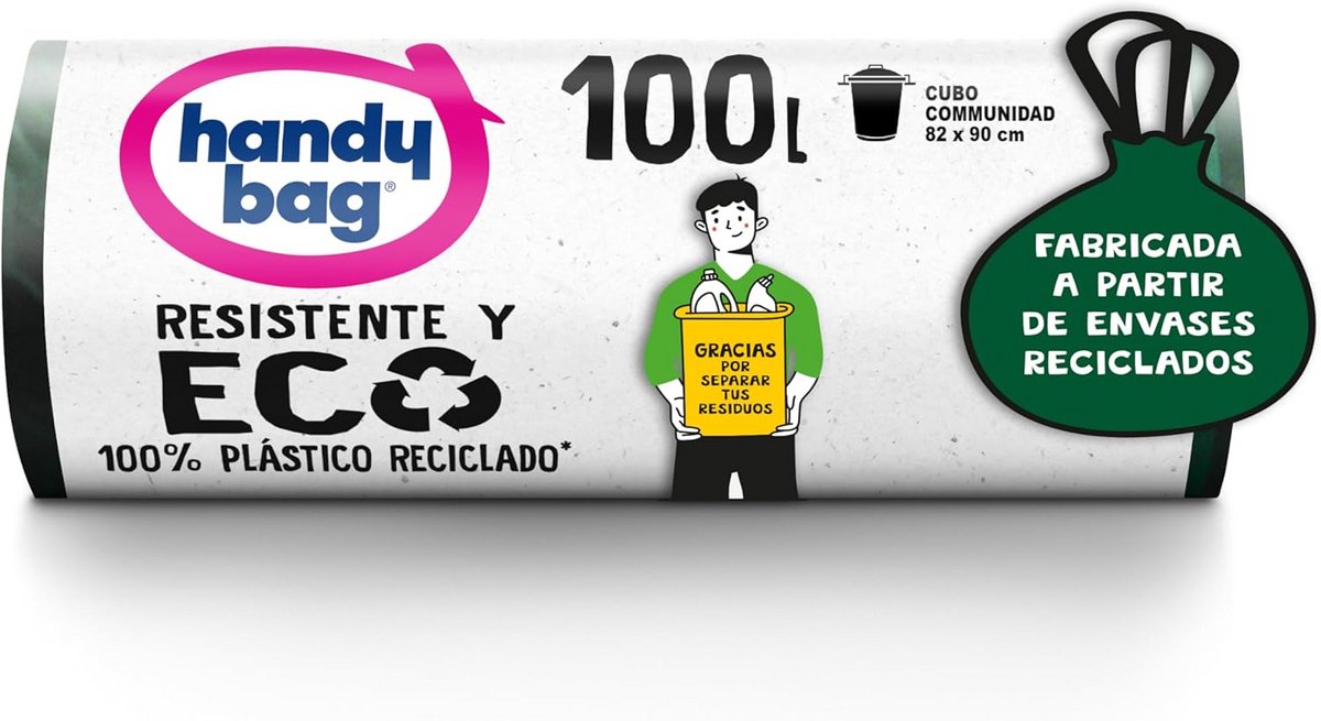 Vuilniszakken 100% gerecycled - robuust & lekvrij, 30L/50L/10L