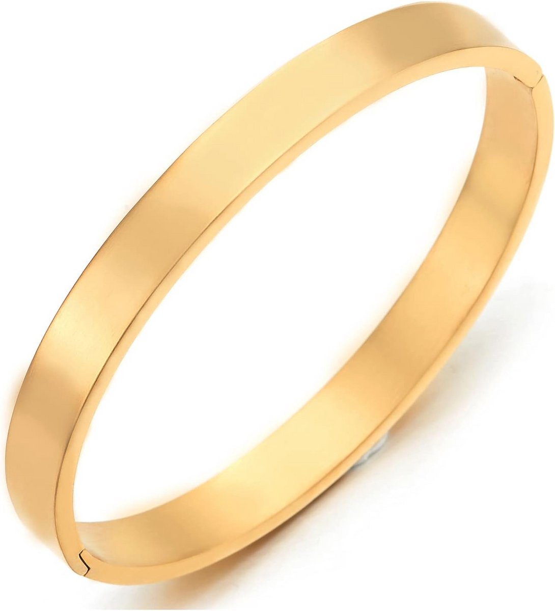 Klassieke armband van roestvrij staal voor mannen en vrouwen - 18 cm