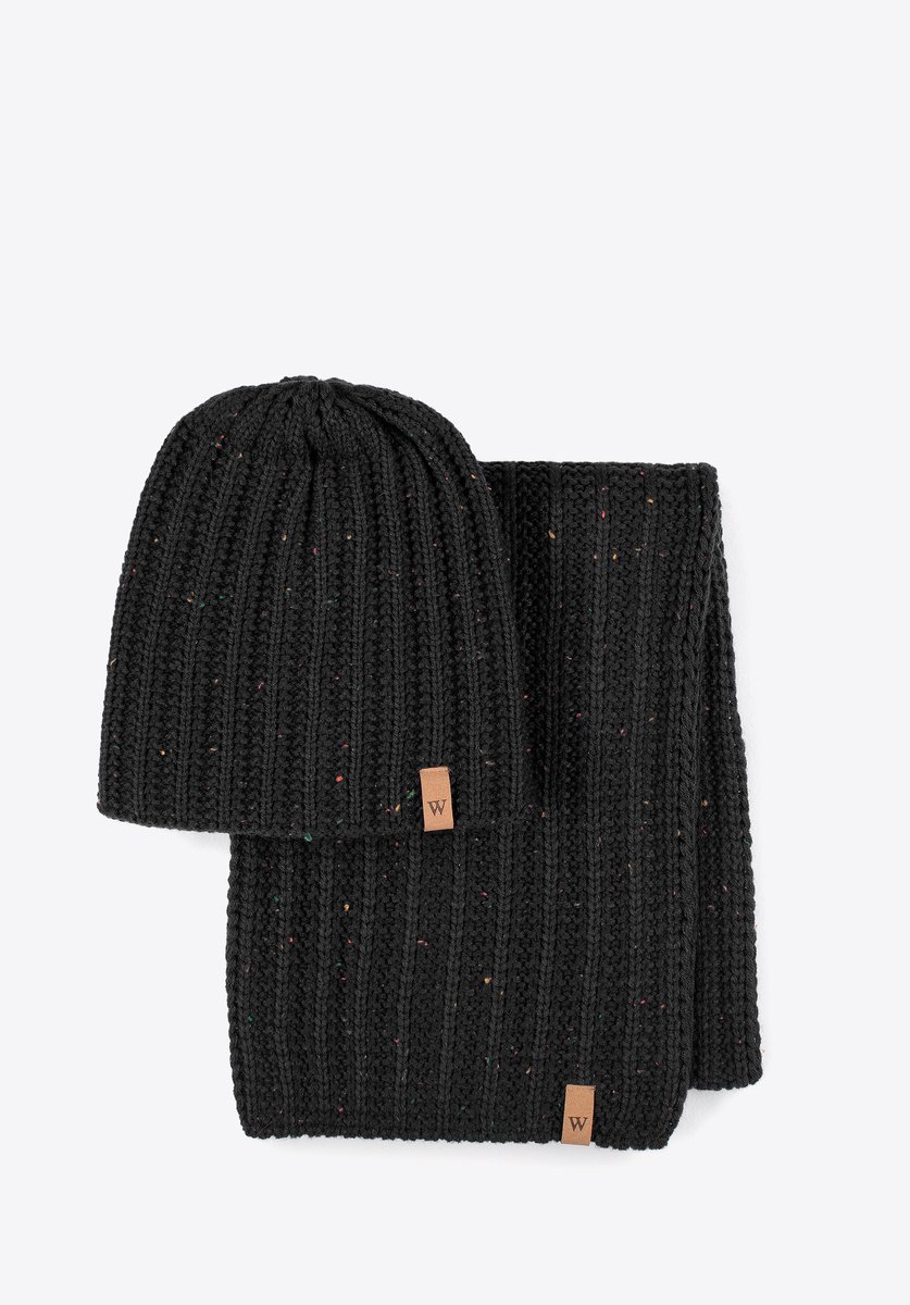 Wittchen - Winter Set voor Mannen - Fijn Patroon - Zwart - Acrylic