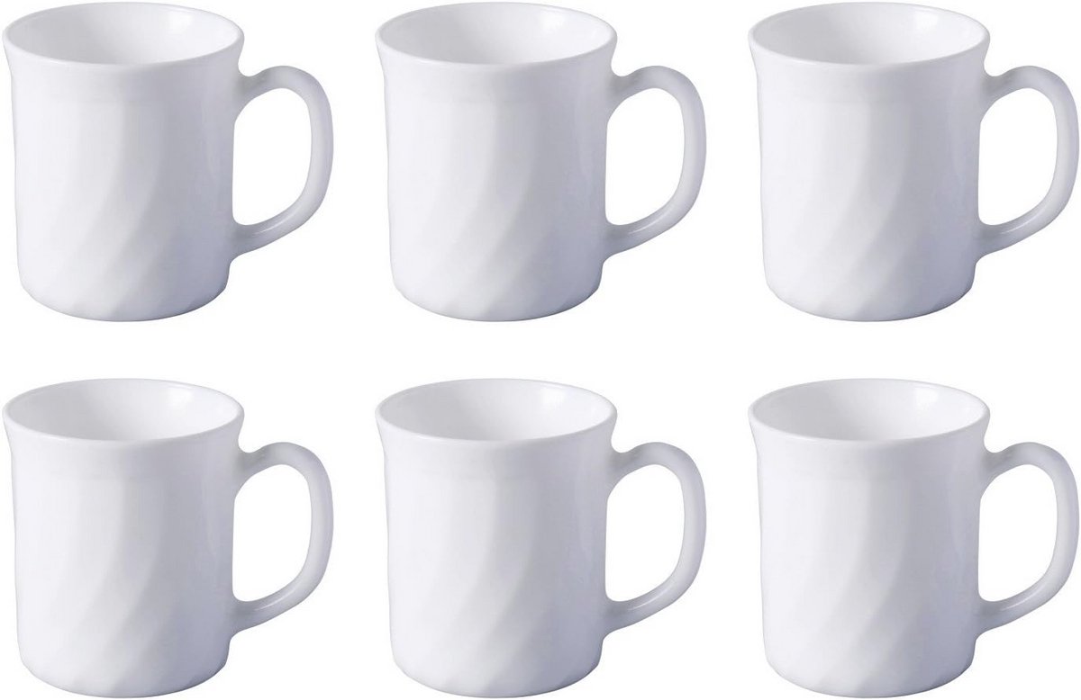Koffiekopjes 0,29 l - Wit Porselein (Set van 6)