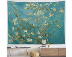 Tapestry Van Gogh Amandelbloesem Natuur Wall Art - Rustieke Woondecoratie voor Slaapkamer, Studentenkamer, Woonkamer - 60x82.7 cm