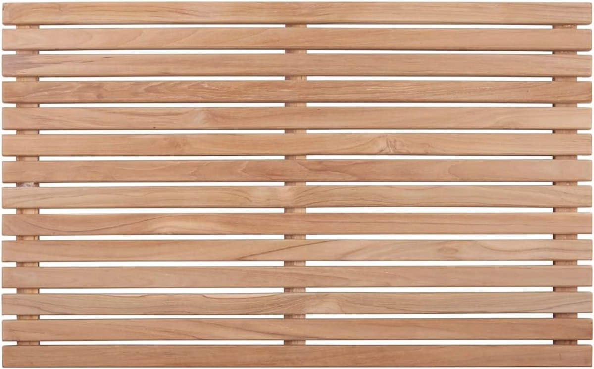 Teakhouten douche- en badmat met antislip voor binnen en buiten - Scandinavische stijl