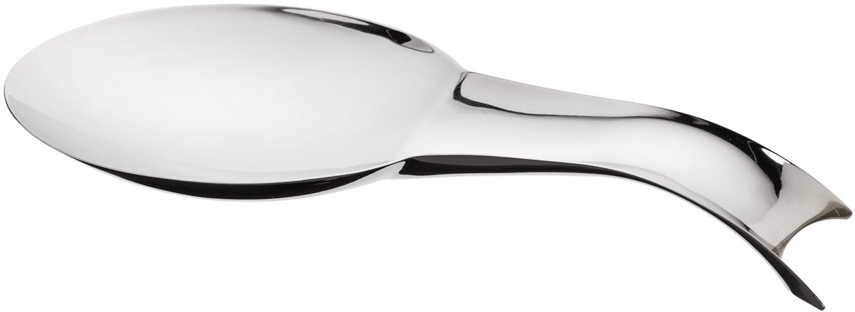 Roestvrij Stalen Kooklepelhouder met Extra Grote Legplank - 26,5 cm