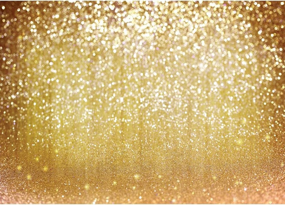 Fotografie Achtergrond Goud Kleurige Glitter Vlekken Dromerige Feest Decoratie Vinyl