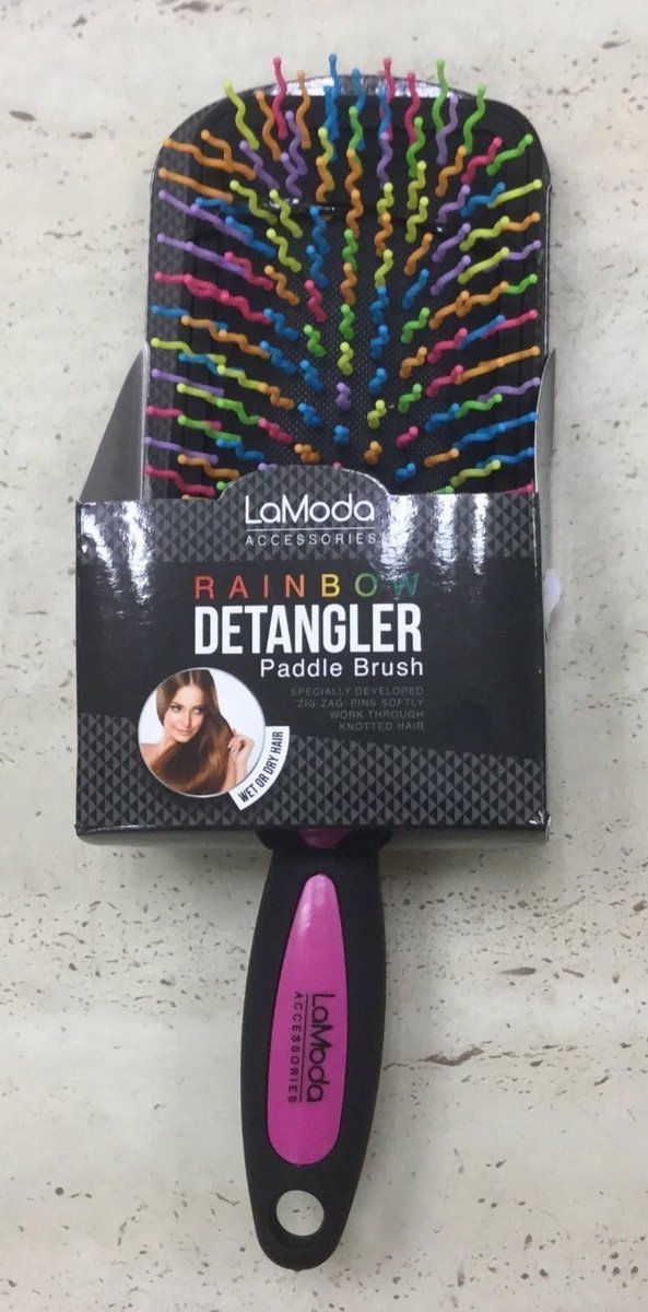 Kleurige Paddle-Borstel voor Nat en Droog Haar