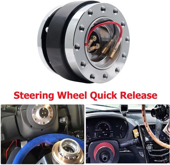 Autostuurwiel Universele 6 Gats Stuurwiel Snelkoppelingsnaafadapter Snap Off Boss Kit Interieuronderdelen(PAARS
