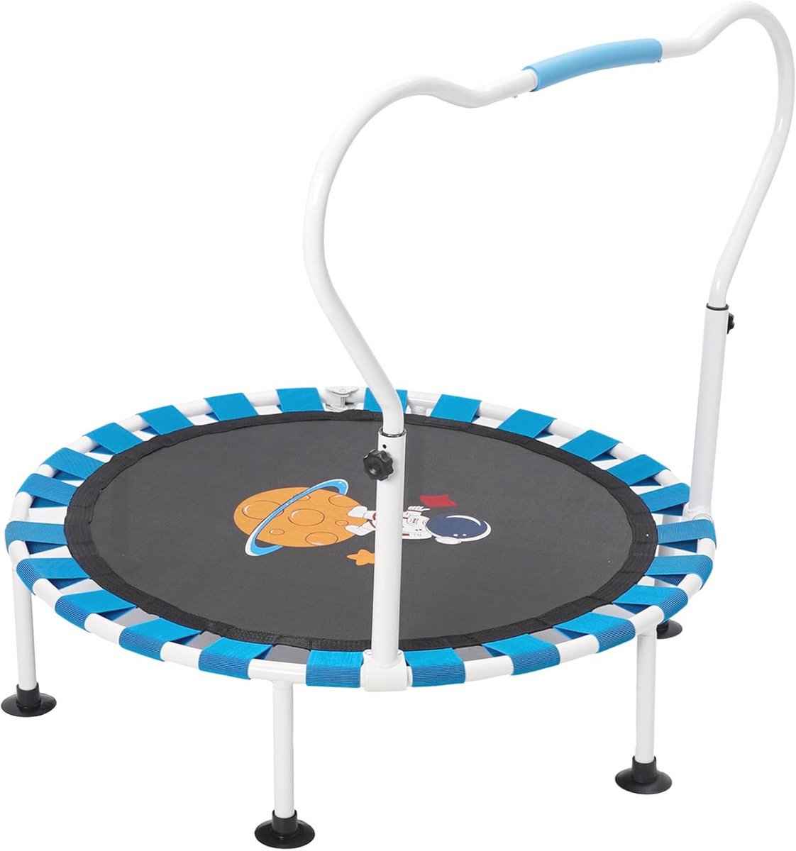 Trampoline voor Binnen 101 cm met Verstelbare Handgreep en Veiligheidskussen