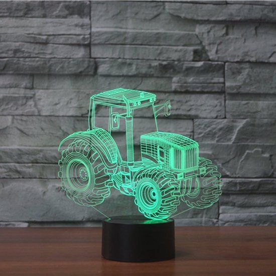 3D Tractor Nachtlamp - USB Aangedreven, Afstandsbediening & Aanraak Schakelaar, 16 Kleuren LED Tafel Lamp, Creatieve Decoratie voor Kinderen, Cadeau voor Verjaardag en Kerst — afbeelding 5