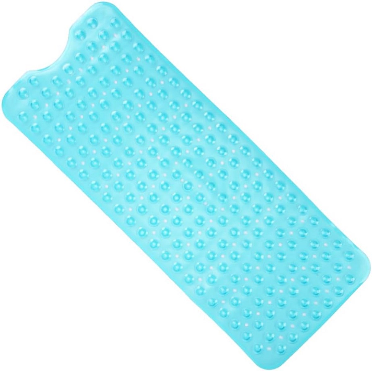 Lange Antislip Badmat met Afvoergaten en Zuignappen - 102 x 40 cm - Groene Blauw
