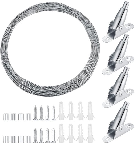 Cable Inox 2mm,50M/2mm Corde en Acier Inoxydable,Cable en Acier Revêtu