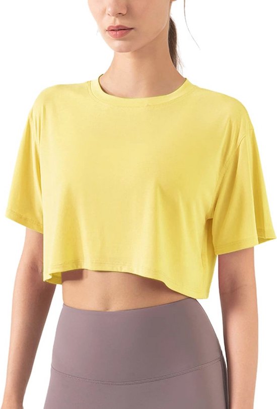 Sport Fitness Yoga Pak Vrouwen Korte U-Hals Slim K... – Vicedeal