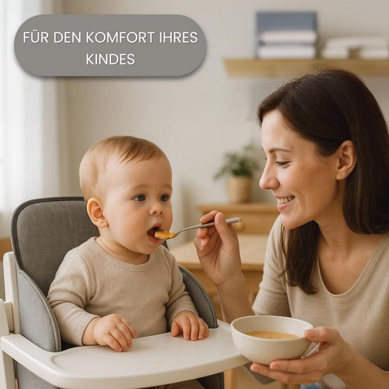 Zitverkleiner voor Kinderstoelen - Universeel Kussen voor Baby's en Peuters in Grijs van LALOONA — afbeelding 4