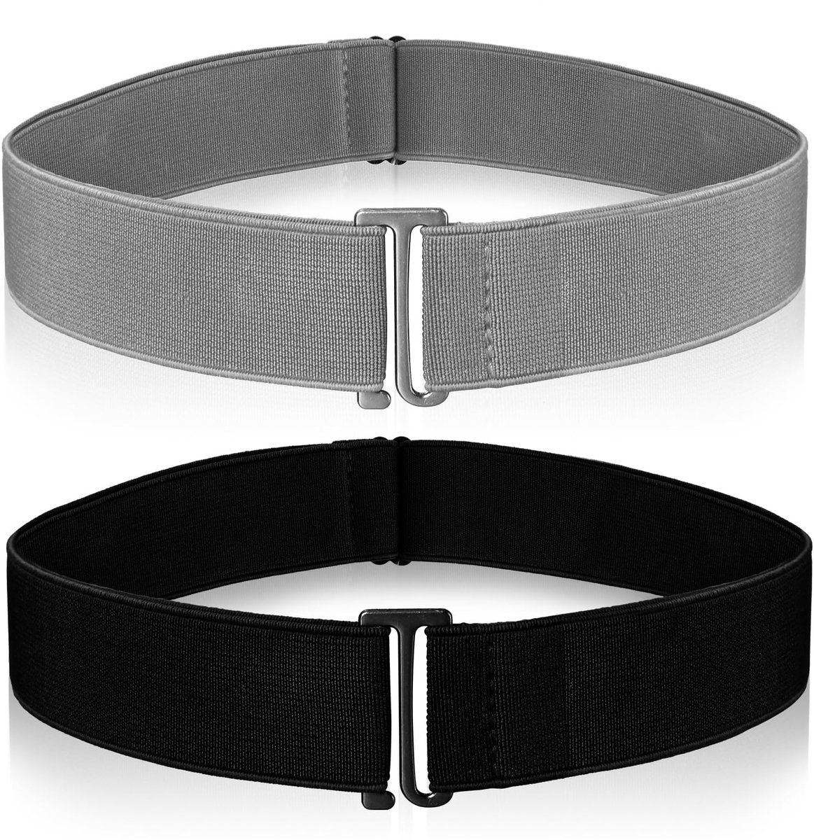 IMPERATORIS® Gespvrije Riem – Elastische Riem zonder Gesp voor Dames en Heren – Elastische Broekriem zonder Gaatjes – Riem Zonder Gesp / Gespvrije Riem – Geschikt als Zwangerschapsriem – set van 2 – 52cm to 100cm