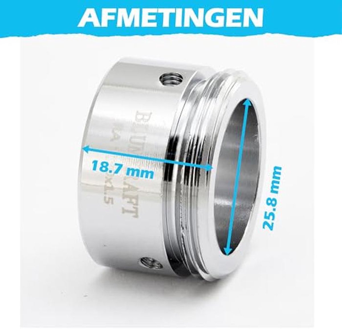 Radiatoradapter compatibel met Danfoss RA naar M30 x 1,5 thermostaat aansluiting