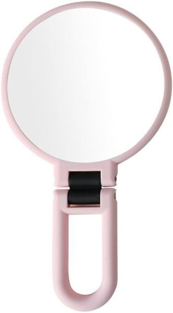 Dubbelzijdige tafelspiegel 1x 10x vergrootglas make-upspiegel roze