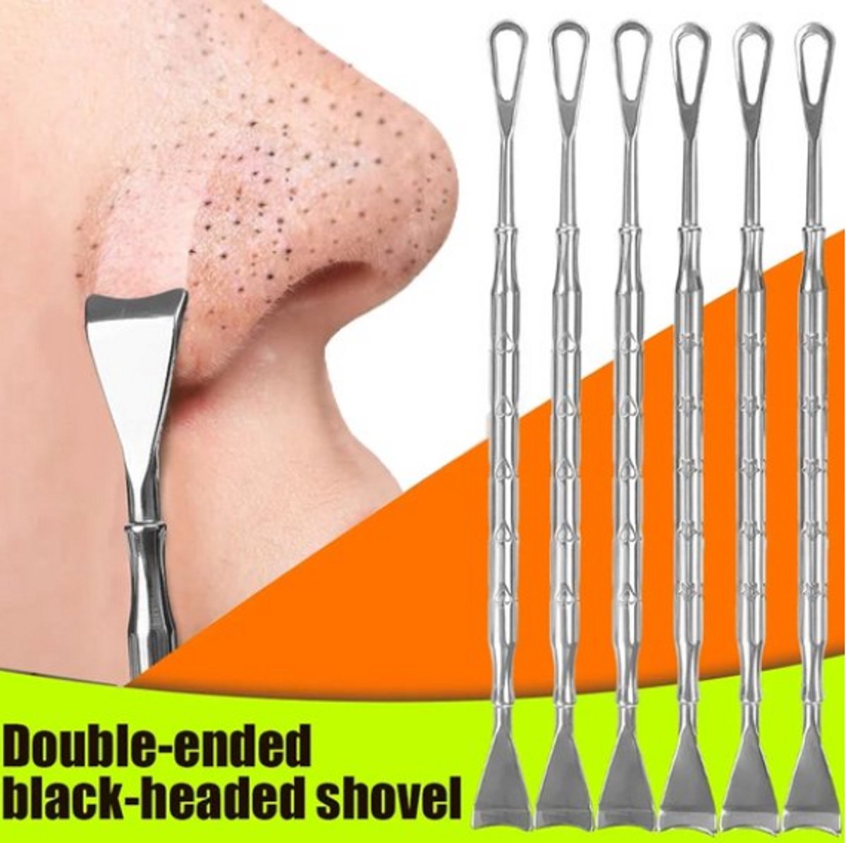 2 Stuks Dubbelzijdig RVS Neus Blackhead Verwijder Tool - Acne Naald en Dode Huid Verwijderaar voor Effectieve Gezichtsreiniging